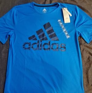 ♻️♻️♻️♻️♻️♻️♻️♻️♻♻️♻️ XL Boys Adidas Blue Dry Fit T Shirt Recycleable Material